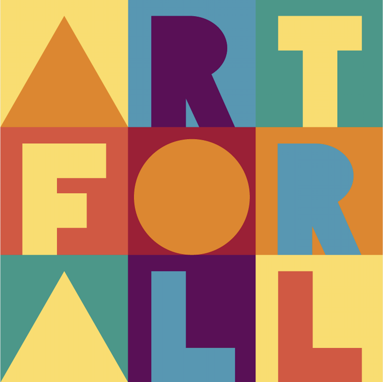 An image depicting the phrase Art for All