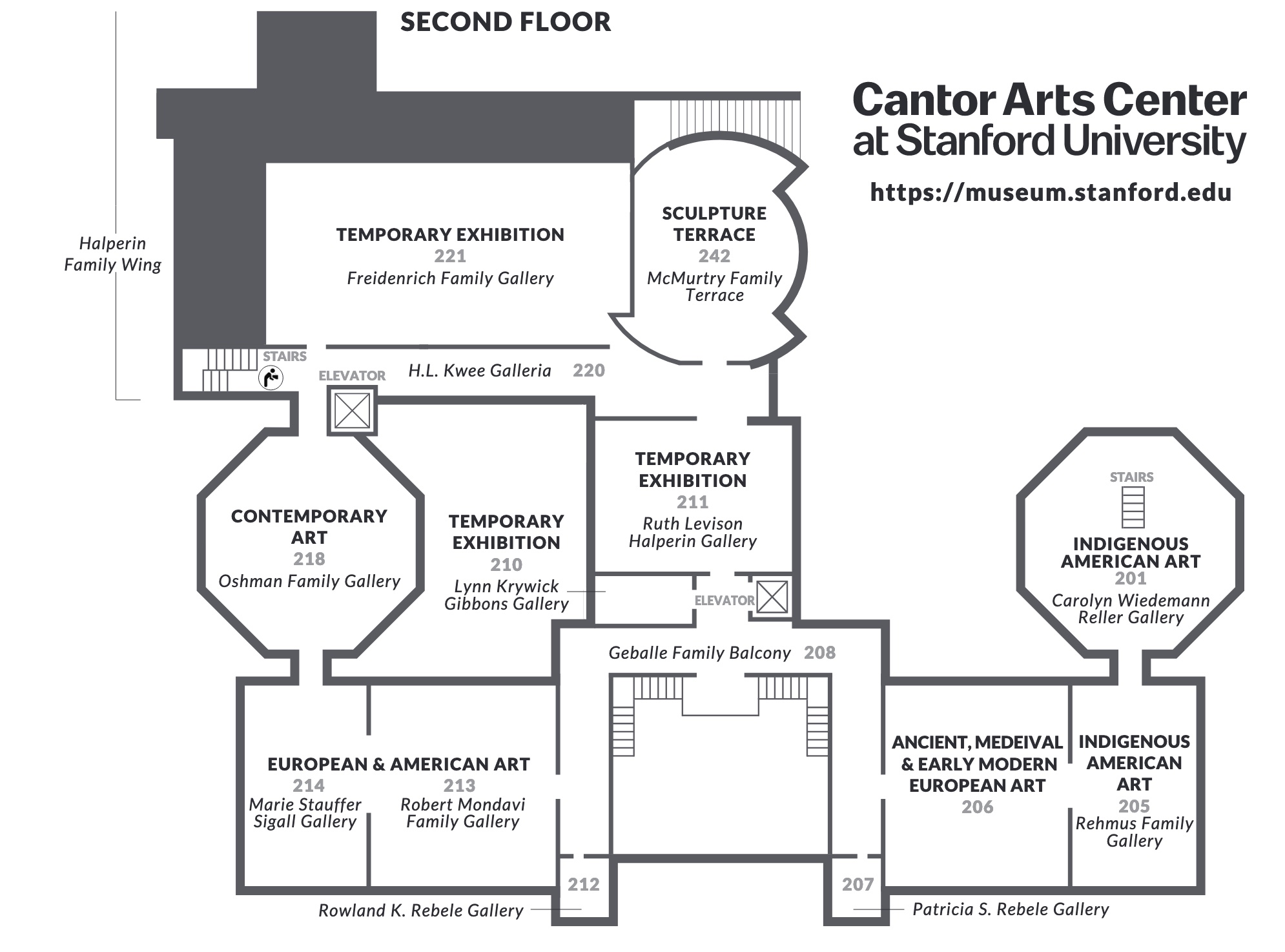 the Cantor Arts Center map