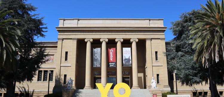 An image depicting the façade of the Cantor Arts Center