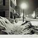 Marion Post Wolcott (American, 1910–1990), Center of town. Woodstock, Vermont. “Snowy Night”, 1940. Selenium-tinted gelatin silver print. Cantor Arts Center, Stanford University. Gift of Michael and Sheila Wolcott, 2000.135
