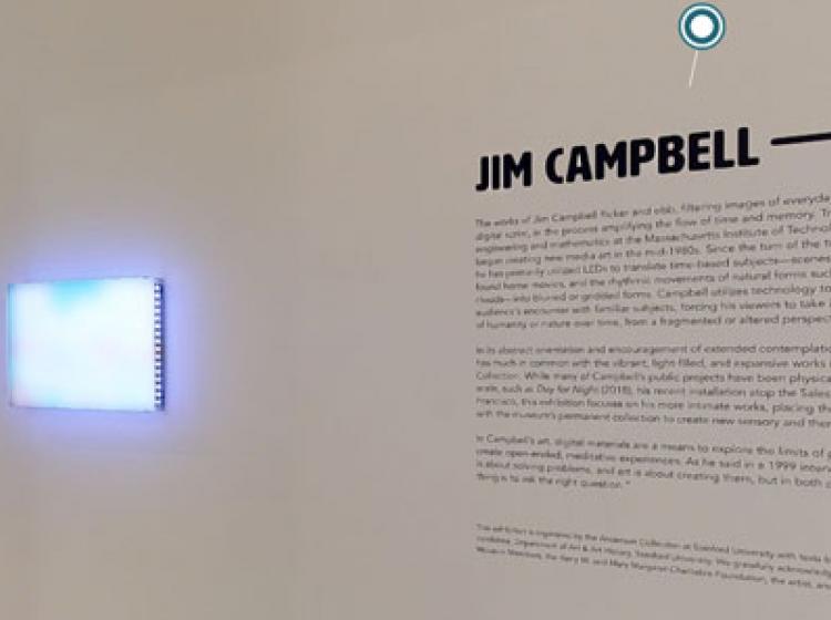 Gallery view of Jim Campbell exhibition at the Anderson