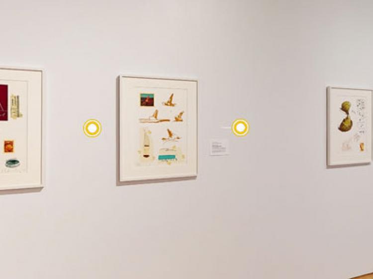 Gallery view of The Marmor Collection: Frank Stella and Claes Oldenburg exhibition at the Cantor