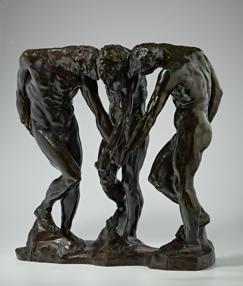 An image depicting "The Three Shades" by Auguste Rodin