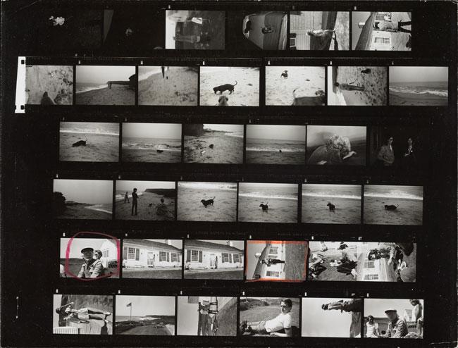 A contact sheet from Andy Warhol