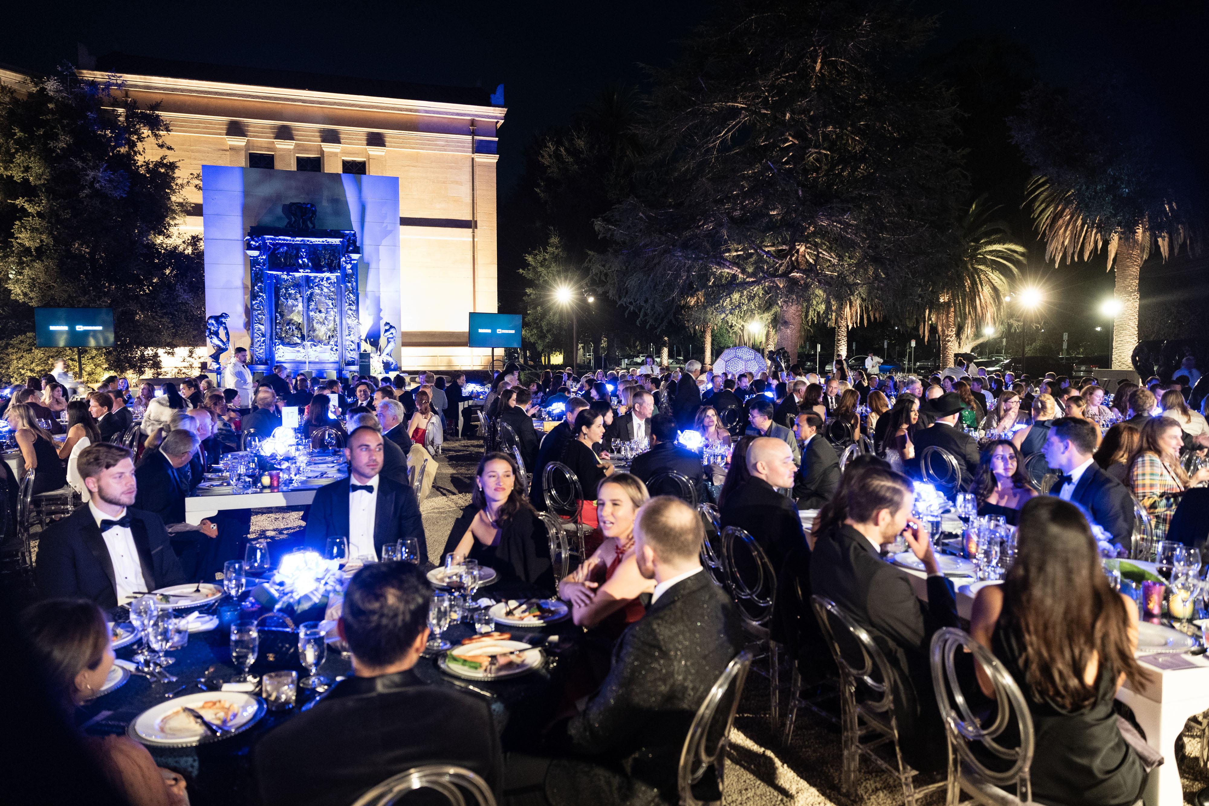 a night view of the rodin garden during the gala